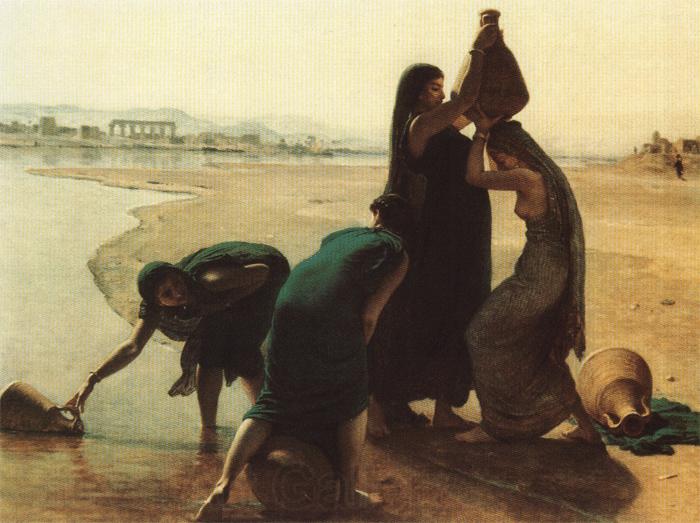 leon belly Fellaheen Women by the Nile. Norge oil painting art